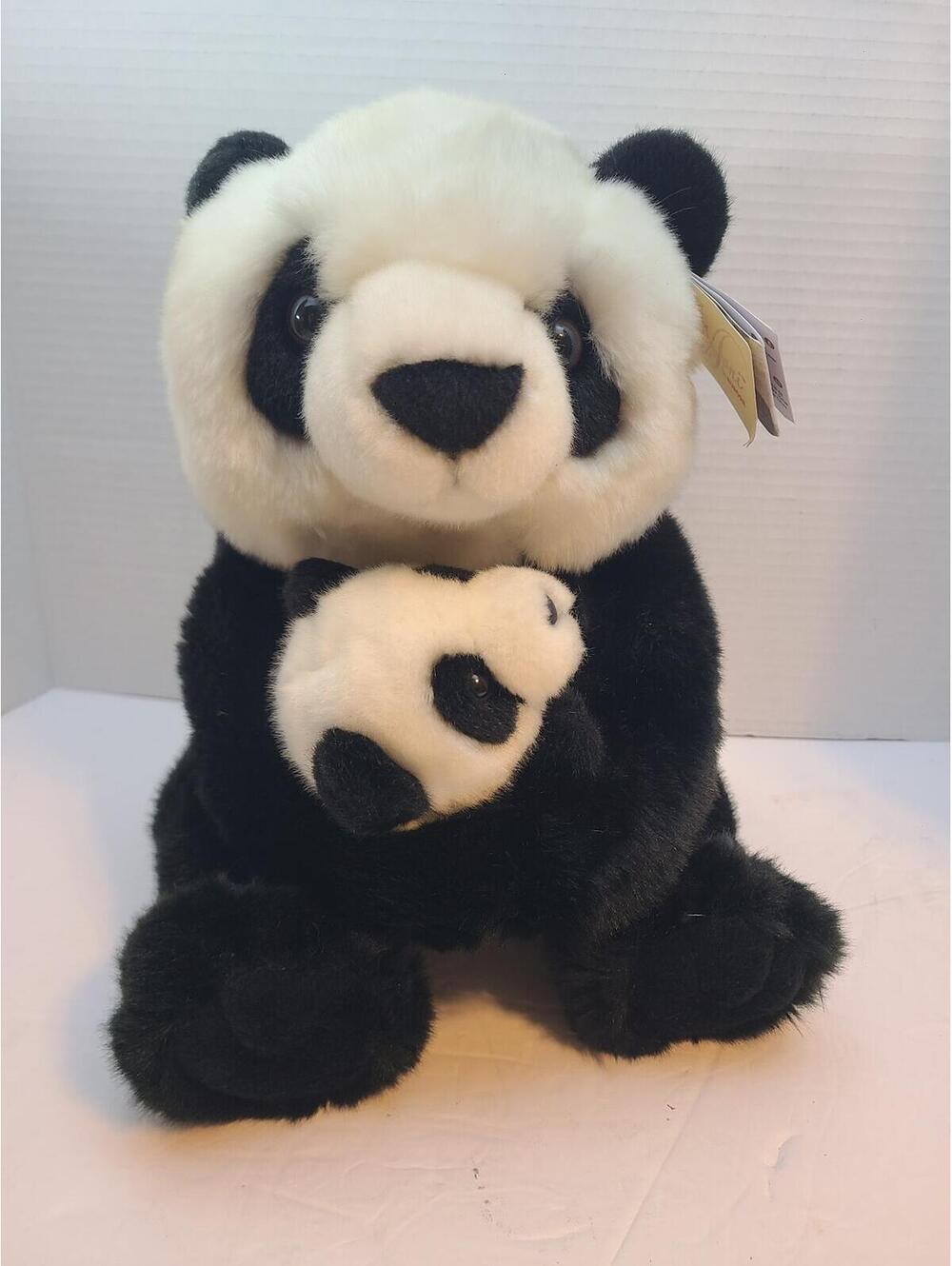 Stuffed Panda Bear With Baby Plush 11" Miyoni By Aurora New With Tags